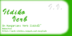 ildiko verb business card